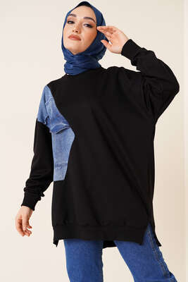 Kot Garnili Tunik Siyah - Thumbnail