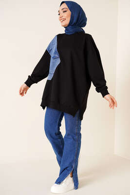 Kot Garnili Tunik Siyah - Thumbnail