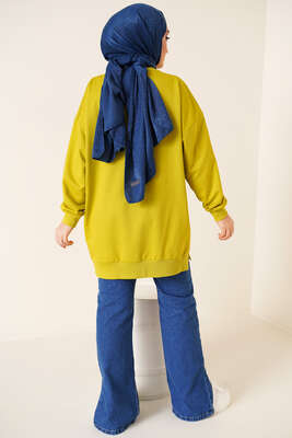 Kot Garnili Tunik Neon Yeşil - Thumbnail