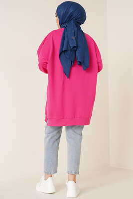 Kot Garnili Tunik Fuşya - Thumbnail