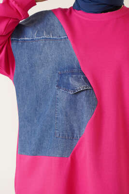 Kot Garnili Tunik Fuşya - Thumbnail