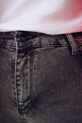 İspanyol Paça Büyük Beden Jean Pantolon Gri - Thumbnail