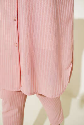 Armonika Kumaş İkili Takım Pudra - Thumbnail