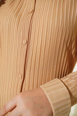 Armonika Kumaş İkili Takım Bej - Thumbnail