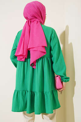 Gizli Düğmeli Kat Tunik Benetton - Thumbnail