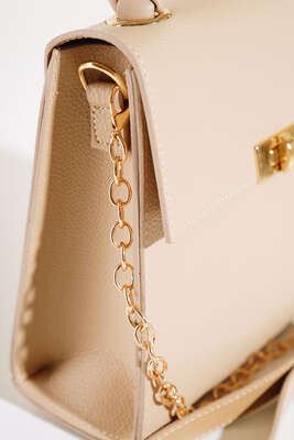 Örgü Kulp Omuz Çantası Taş - Thumbnail