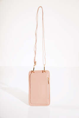 Kapaklı Cüzdan Çanta Pudra - Thumbnail