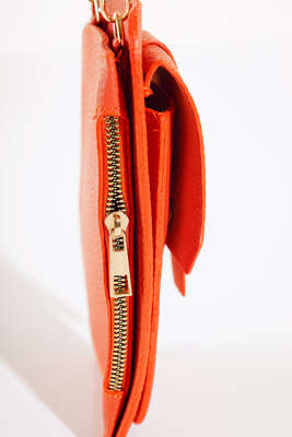 Kapaklı Cüzdan Çanta Oranj - Thumbnail