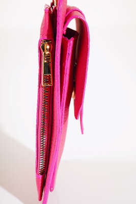 Kapaklı Cüzdan Çanta Fusya - Thumbnail