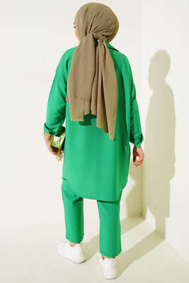 Çift Cepli Keten Ayrobin Takım Benetton - Thumbnail