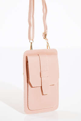 Kapaklı Cüzdan Çanta Pudra - Thumbnail