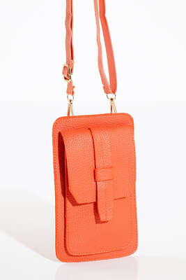 Kapaklı Cüzdan Çanta Oranj - Thumbnail