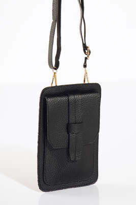 Kapaklı Cüzdan Çanta Siyah - Thumbnail