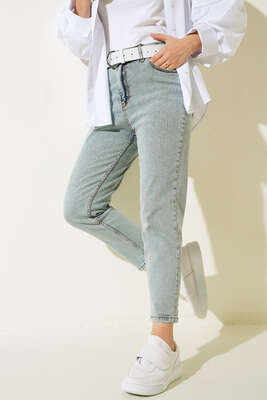 Pazarium - Dar Paça Kar Yıkama Pantolon