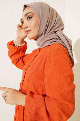 Medine İpeği Eşarp Bej - Thumbnail