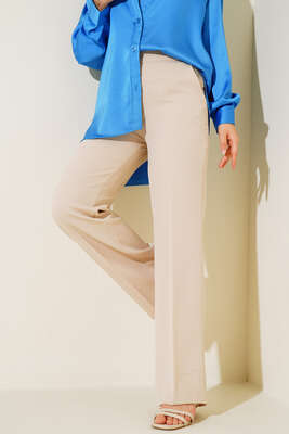 Bol Paça Cepli Pantolon Bej - Thumbnail