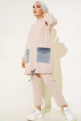 Kot Cep Detaylı İkili Takım Taş - Thumbnail