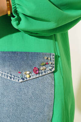 Kot Cep Detaylı İkili Takım Benetton - Thumbnail