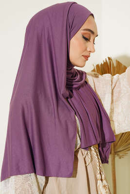 Pazarium - Düz Penye Şal Mor