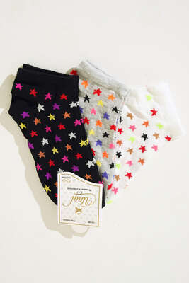 Pazarium - Bayan Patik Üçlü Çorap Serisi Asorti 13