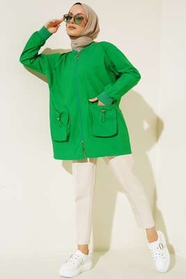 Torba Cepli Yağmurluk Yeşil - Thumbnail