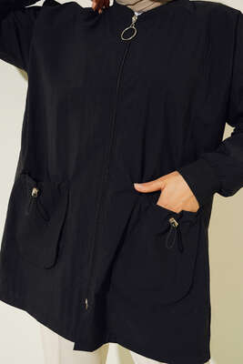 Torba Cepli Yağmurluk Siyah - Thumbnail