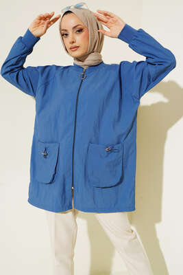 Torba Cepli Yağmurluk İndigo - Thumbnail