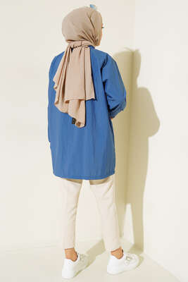 Torba Cepli Yağmurluk İndigo - Thumbnail