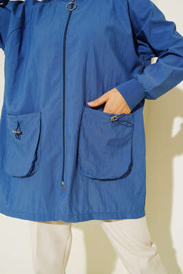 Torba Cepli Yağmurluk İndigo - Thumbnail