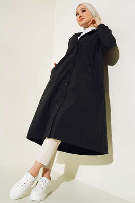 File Astarlı Yağmurluk Siyah - Thumbnail