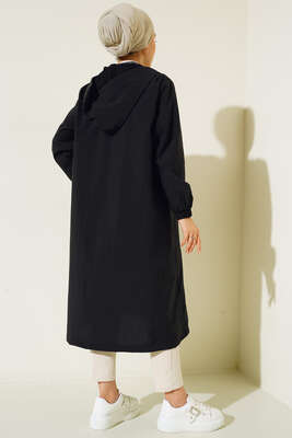 File Astarlı Yağmurluk Siyah - Thumbnail