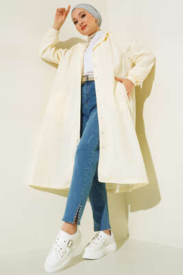 File Astarlı Yağmurluk Ekru - Thumbnail