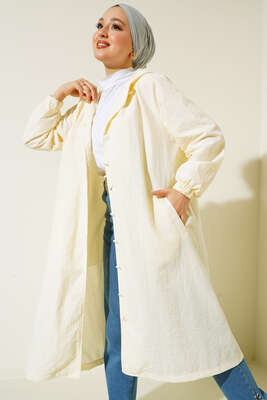 File Astarlı Yağmurluk Ekru - Thumbnail