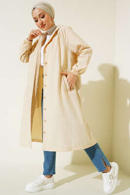 File Astarlı Yağmurluk Bej - Thumbnail