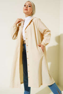 File Astarlı Yağmurluk Bej - Thumbnail