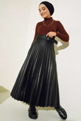 Fitilli Uzun Kol Body Kahve - Thumbnail