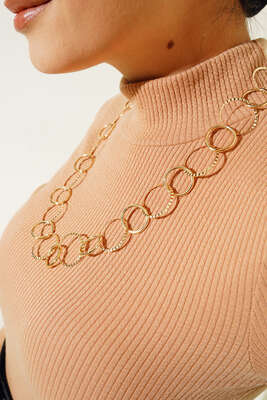 Fitilli Uzun Kol Body Camel - Thumbnail