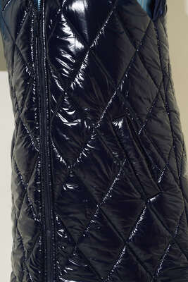 Parlak Şişme Yelek Lacivert - Thumbnail