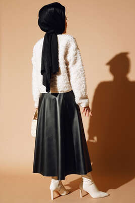 Teddy Düğmeli Hırka Bej - Thumbnail