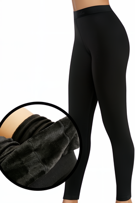 Termal Peluş Tayt Siyah - Thumbnail