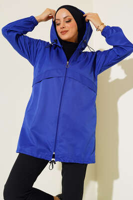 Etek Ucu Lastikli Yağmurluk Saks - Thumbnail