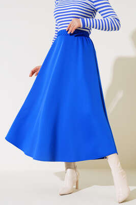 Dalgıç Kumaş Çan Etek Saks - Thumbnail