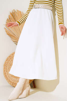 Dalgıç Kumaş Çan Etek Ekru - Thumbnail