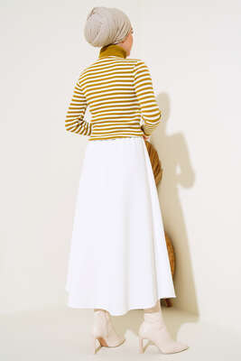 Dalgıç Kumaş Çan Etek Ekru - Thumbnail