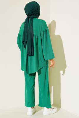 Bileği Lastikli Fitilli İkili Takım Yeşil - Thumbnail