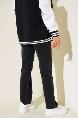 Yüksek Bel Kot Pantolon Füme - Thumbnail