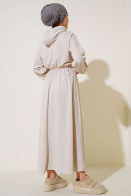 Kapşonlu Elbise Taş - Thumbnail