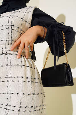 Kuşaklı Jile Elbise Ekru - Thumbnail