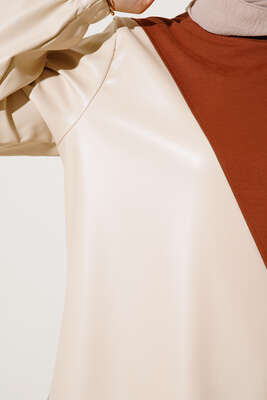 Deri Garnili Tunik Taba - Thumbnail