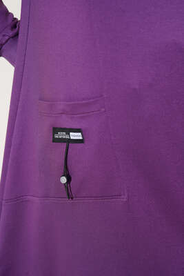 Cep Arma Detaylı Basic Tunik Mor - Thumbnail